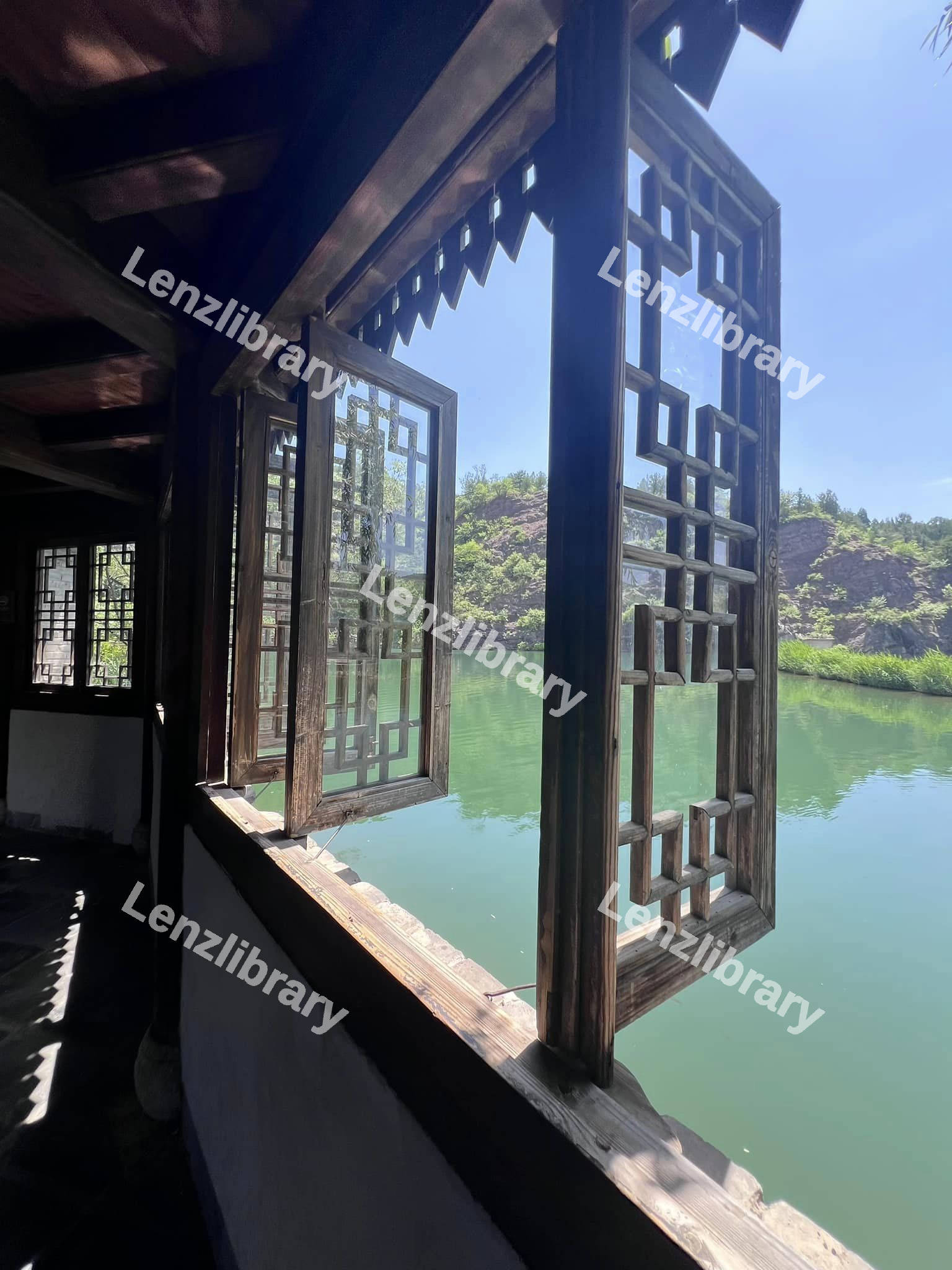 Window view of a Lake